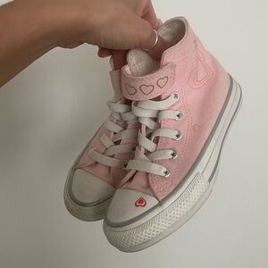 Converse pink Y2K HEART pink high top